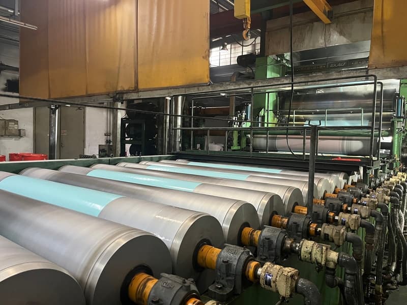 PVC production line with rollers